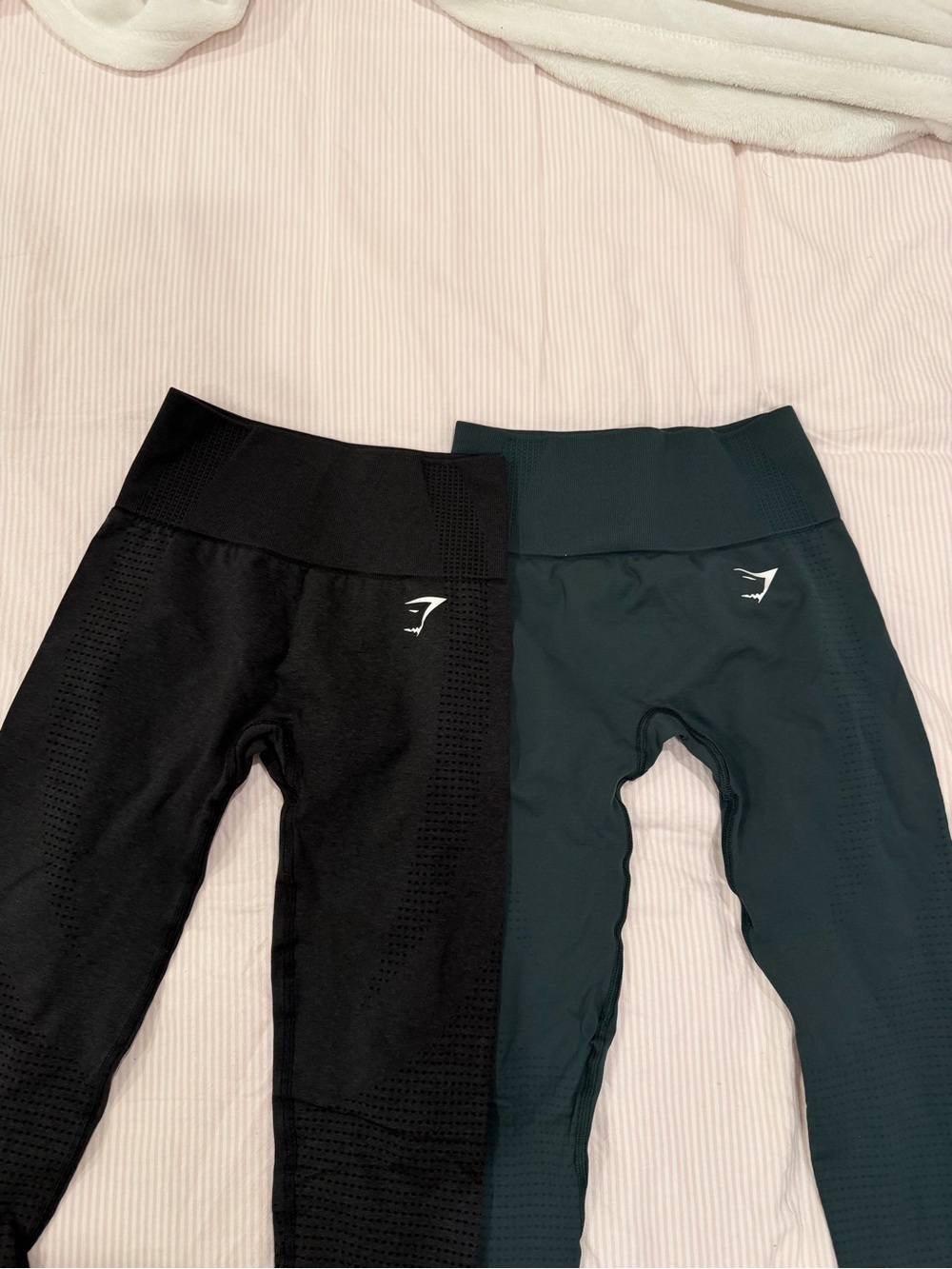 Gymshark Women's High-Waist Leggings - Black & Dark Teal